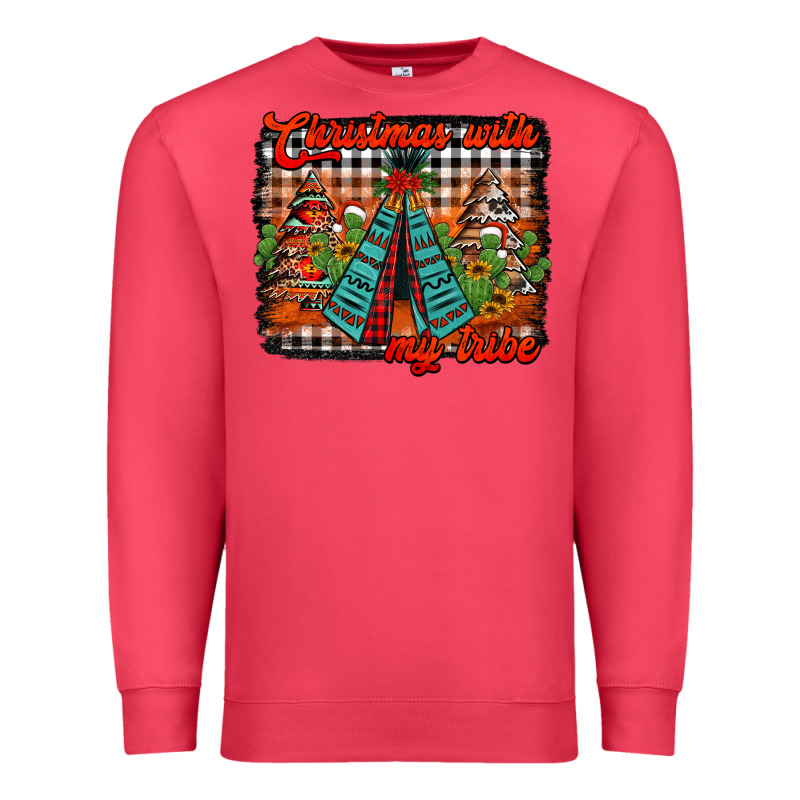 Christmas With My Tribe Premium Sweatshirt by Jasminsmagicworld | Teevron