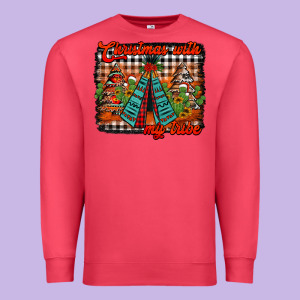 Christmas With My Tribe Premium Sweatshirt Designed By Jasminsmagicworld