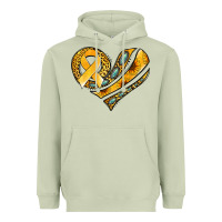 Matcha childhood cancer awareness heart Heavyweight Hoodie - Jasminsmagicworld
