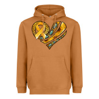 Meerkat childhood cancer awareness heart Heavyweight Hoodie - Jasminsmagicworld