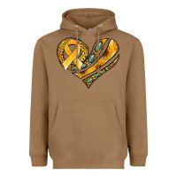 Toasted Coconut childhood cancer awareness heart Heavyweight Hoodie - Jasminsmagicworld