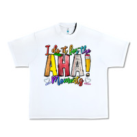 White IDiot Of The Aha Moments Urban Heavy Tee - CowhideDigitalArt