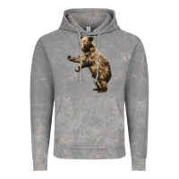 Cloud Rock Brown Bear Cub Vintage Hoodie - LillyAllenDesigns