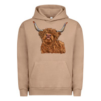 Pigment Burro highland cow Urban Hoodie - RanaPortraitStore
