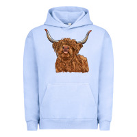 Pigment Grape Ice highland cow Urban Hoodie - RanaPortraitStore