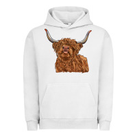Pigment Lunar Rock highland cow Urban Hoodie - RanaPortraitStore
