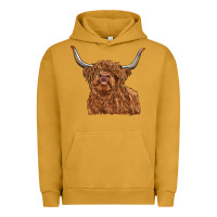 Pigment Peanut Butter highland cow Urban Hoodie - RanaPortraitStore