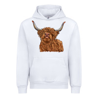 White highland cow Urban Hoodie - RanaPortraitStore
