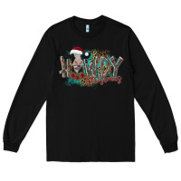 Black howdy christmas Long Sleeve Tee - CowhideDigitalArt
