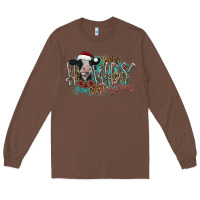 Chestnut howdy christmas Long Sleeve Tee - CowhideDigitalArt