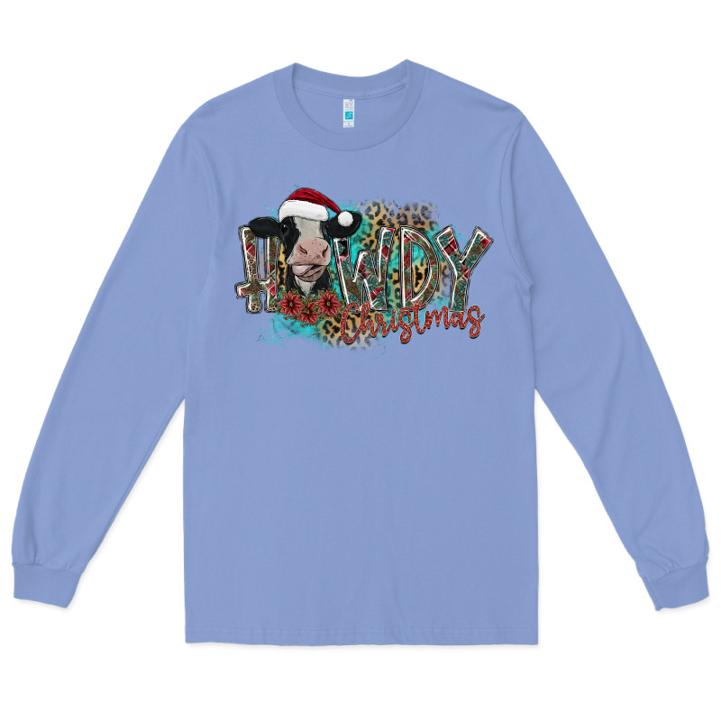Howdy Christmas Long Sleeve Tee by CowhideDigitalArt | Teevron