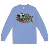 Colony Blue howdy christmas Long Sleeve Tee - CowhideDigitalArt