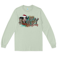 Matcha howdy christmas Long Sleeve Tee - CowhideDigitalArt
