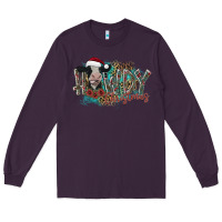 Plum howdy christmas Long Sleeve Tee - CowhideDigitalArt