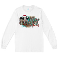 White howdy christmas Long Sleeve Tee - CowhideDigitalArt