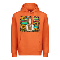 Carrot goat daisy sunflowers leopard serape glitter Premium Hoodie - Artiststas