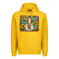 Lemon goat daisy sunflowers leopard serape glitter Premium Hoodie - Artiststas