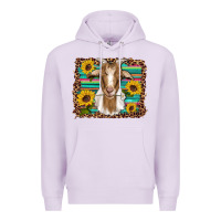 Lilac goat daisy sunflowers leopard serape glitter Premium Hoodie - Artiststas