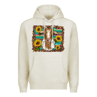 Oatmeal Heather goat daisy sunflowers leopard serape glitter Premium Hoodie - Artiststas