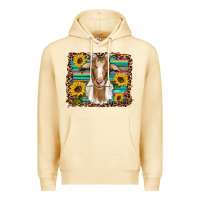 Pina Colada goat daisy sunflowers leopard serape glitter Premium Hoodie - Artiststas