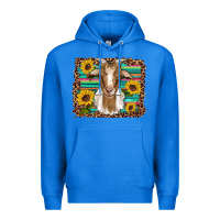 True Royal goat daisy sunflowers leopard serape glitter Premium Hoodie - Artiststas