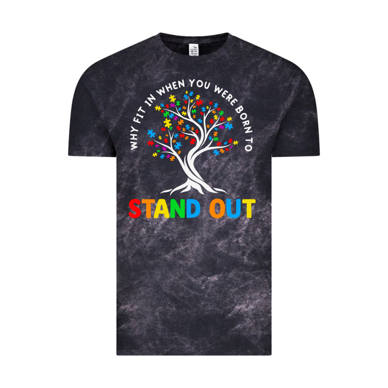 Why Fit In Autism Awareness Vintage Tee by CowhideDigitalArt | Teevron