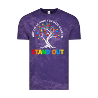 Cloud Purple Why Fit In Autism Awareness Vintage Tee - CowhideDigitalArt