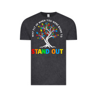 Vintage Black Why Fit In Autism Awareness Vintage Tee - CowhideDigitalArt