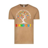 Vintage Camel Why Fit In Autism Awareness Vintage Tee - CowhideDigitalArt