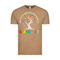 Vintage Coffee Why Fit In Autism Awareness Vintage Tee - CowhideDigitalArt