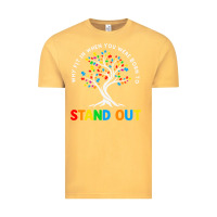 Vintage Mustard Why Fit In Autism Awareness Vintage Tee - CowhideDigitalArt