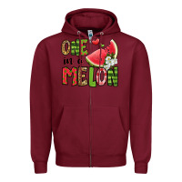 Burgundy one in a melon watermelon Zipper Hoodie - Jasminsmagicworld