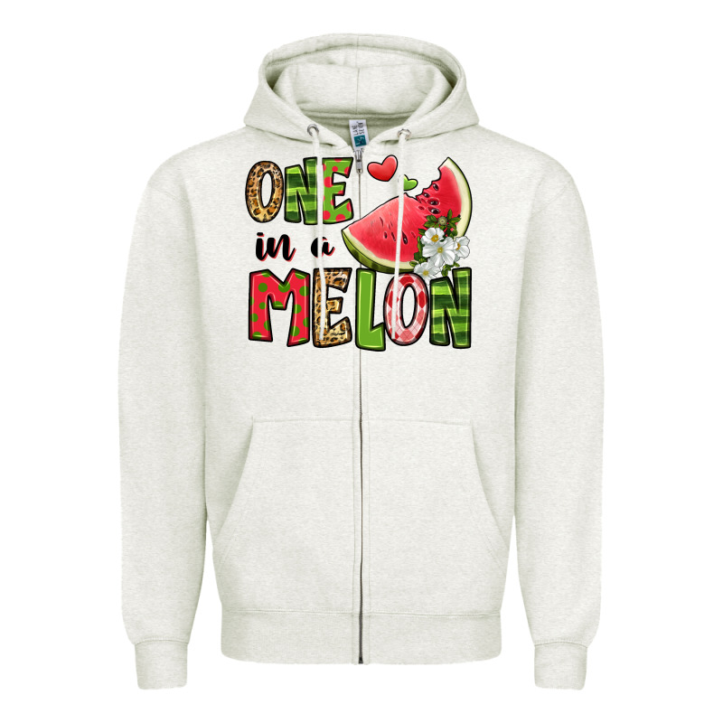 One In A Melon Watermelon Zipper Hoodie by Jasminsmagicworld | Teevron