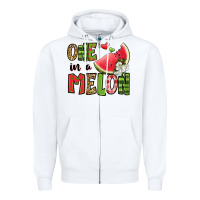 White one in a melon watermelon Zipper Hoodie - Jasminsmagicworld
