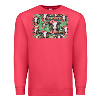 Cardinal baby cow floral aztec background Premium Sweatshirt - Jasminsmagicworld