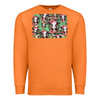 Carrot baby cow floral aztec background Premium Sweatshirt - Jasminsmagicworld
