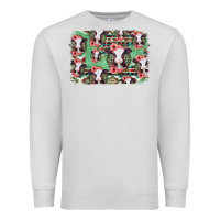 Dove Grey baby cow floral aztec background Premium Sweatshirt - Jasminsmagicworld