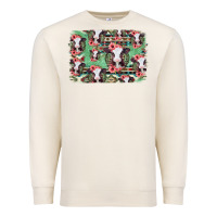 Sandshell baby cow floral aztec background Premium Sweatshirt - Jasminsmagicworld