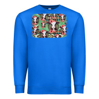 True Royal baby cow floral aztec background Premium Sweatshirt - Jasminsmagicworld