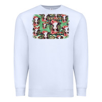 White baby cow floral aztec background Premium Sweatshirt - Jasminsmagicworld
