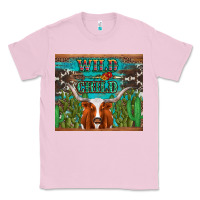 Bubblegum Pink whild child longhorn  cactus cowhide Classic Tee - Artiststas