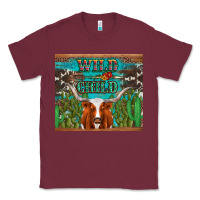 Burgundy whild child longhorn  cactus cowhide Classic Tee - Artiststas