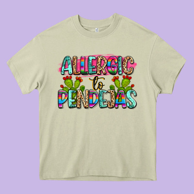 Allergic To Pendejas Mexico Heavy Core Tee Designed By Fadigitalartstudio
