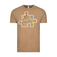 Vintage Coffee Autism Puzzle Piece Words Autistic Vintage Tee - CowhideDigitalArt