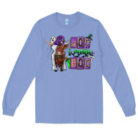 Colony Blue Moo I Mean Boo Long Sleeve Tee - CowhideDigitalArt