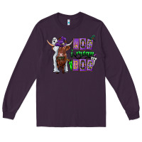 Plum Moo I Mean Boo Long Sleeve Tee - CowhideDigitalArt
