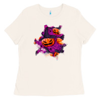 Bone halloween pumpkin patch  3 Ladies Tee - BundleAndBundleShop