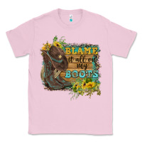 Bubblegum Pink Blame It All On My Boots Classic Tee - FaDigitalArtStudio
