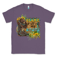 Lavender Blame It All On My Boots Classic Tee - FaDigitalArtStudio