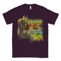 Plum Blame It All On My Boots Classic Tee - FaDigitalArtStudio